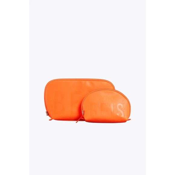 Beis Handbags - NWT Beis Cosmetic Pouch Set in Orange Creamsicle